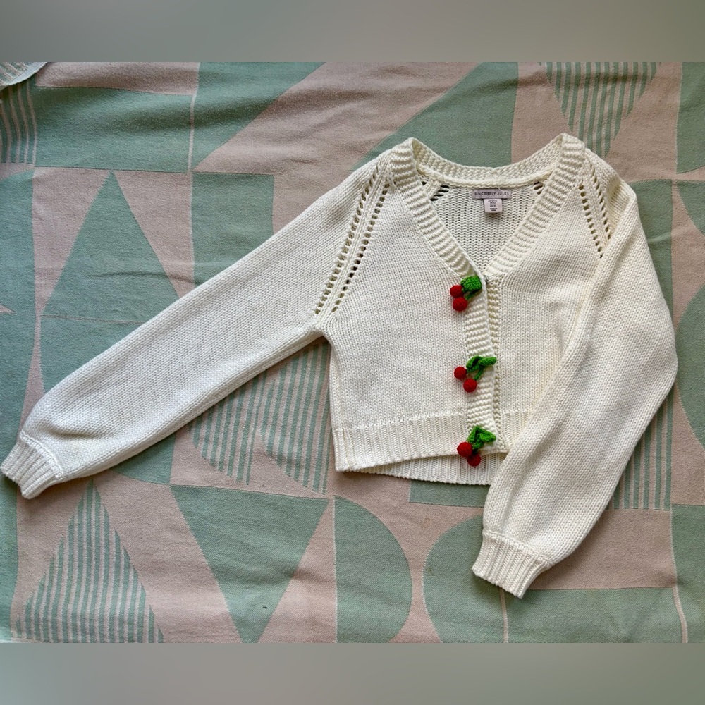 Crochet Cherry Cardigan